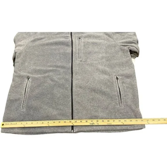 Fleece Zipper Jacket Coat Grey Mens 2XL Foundry Supply Zip Pockets Gorpcore - Picture 5 of 12